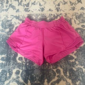Lulu lemon hot pink short! Size 6, 4 inches